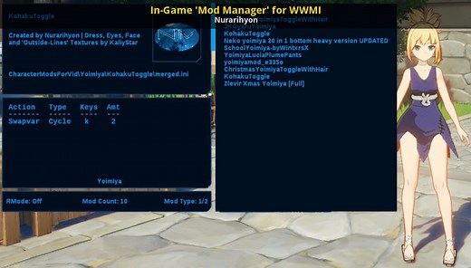 In-Game 'Mod Manager' for WWMI Modding Tool for Wuthering Waves | WuWa Modding Tools