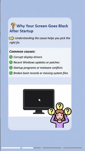 Screen Goes Black After Startup? Quick Recovery Tips! #pctips #startup #blackscreen