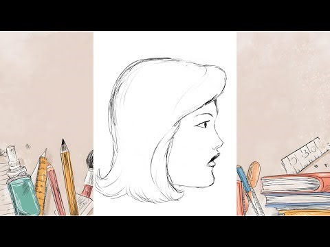 Drawing female profile using the Marvel Way
