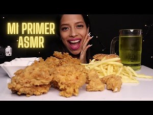 My First ASMR // ASMR Eating Crispy Chicken From KFC // LIMA - PERU