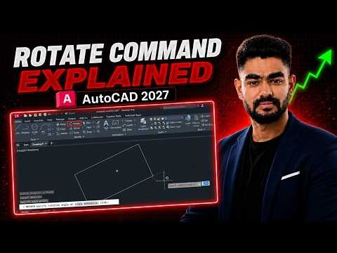 AutoCAD Beginner Course | How to Rotate Objects in AutoCAD Tutorial