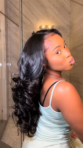This U-part wig is a total game changer! Effortless length, seamless blend, and all the style! 😍💫@jullekaren Hair: Butterfly Cut Layered U Part Natural Black Human Hair Wigs | ISEE Hair Beauty