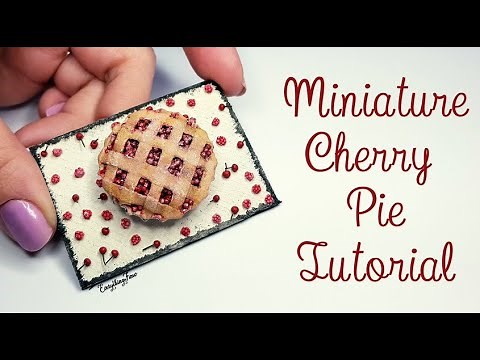 Miniature Cherry Pie Tutorial-Polymer Clay