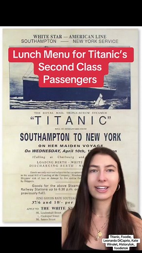 A Glimpse Into the Lunch Menu of Titanic's Second Class Passengers