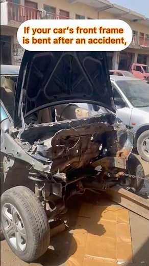 How to Straighten Car Frame After Accident | Pulling Tool & Chain Clamp Use Step by Step #cartrouble