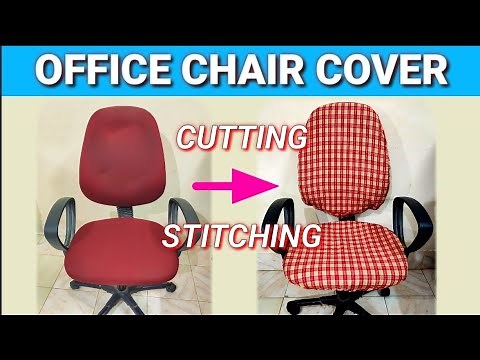 How to Office Chair Cover Cutting & Stitching | DIY | Using Cloth for All Chairs | Chithra's Tailor