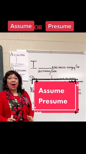 #presume #assume #vocabulary #english #englishasasecondlanguage #englishtips #homeschoollessons #teachersontiktok #teachersoftiktok #grammarreview