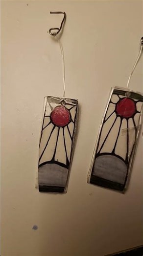 I made tanjiros earrings! (I cN actually wear them!!)