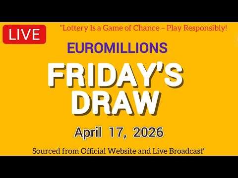 The National Lottery Euromillions Draw Live results from Friday 17 Apr 2026 | Euro Millions