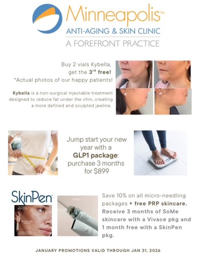 Happy 2026! 🍾 We are starting off the year strong with some amazing specials to kick off your new year! Give us a call to schedule a consultation or purchase! Wishing you all a safe and wonderful start to the new year! ❤️ ☎️ 763-540-1837 | Minneapolis Plastic Surgery, Ltd.