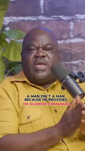 A man isn’t a man because a man because he provides!Dr olumide Emmanuel speaks on the diversity and functionality of Man and a Woman in marriage. Podcast: @thehonestbunchpodcast #relationshipadvice #thehonestbrunchshow #commonsensetelevision #mycstvgloba l#drolumideemmanuel #olumideemmanuel | Common Sense Television