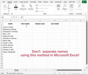 4.6K views · 90 reactions | HOW TO SEPARATE NAMES IN MS EXCEL? #exceltips | Fyn Connect | Facebook