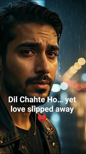 Dil Chahte Ho 💔 | Heart-Touching Love Story | Emotional Rain Scene | Hindi Sad Song #Shorts