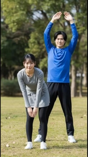 Challenging a Difficult Couple Yoga Pose in the Park