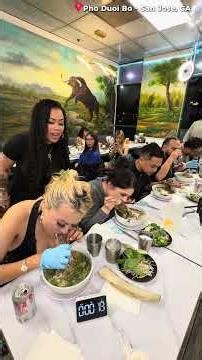 Pho Eating Contest at Pho Duoi Bo in San Jose, CA #rainaiscrazy