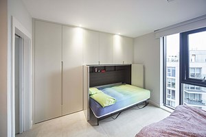 Folding bespoke wall beds - custom made bed built into wall, pull down murphy bed | Urban Wardrobes