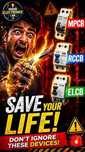 MPCB vs ELCB vs RCCB ⚡ Full Explained in 30 Sec