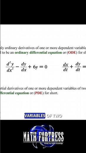 ODE and PDE Types