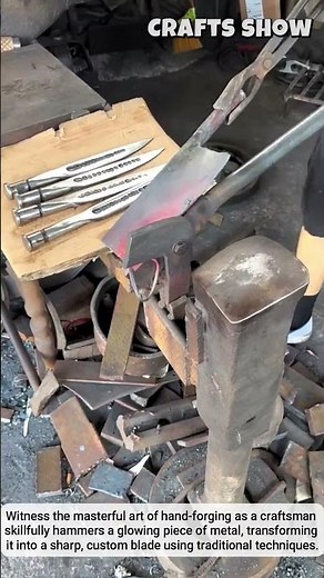 The process of hand forging a sharp, custom blade