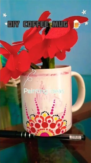 Coffee mug painting /diy with coffee cup #diy#shortsfeed #shorts#art #craft#viral#handmade#ytshorts