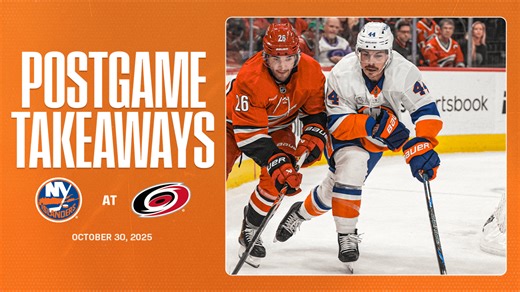 Takeaways: Islanders Drop Third Straight Game with 6-2 Loss to Hurricanes