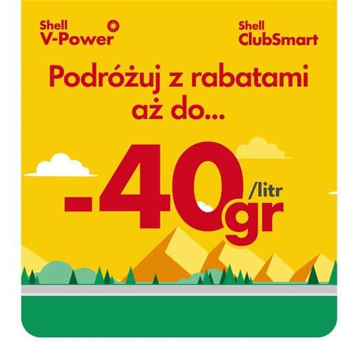 Wakacyjna promocja na paliwa #Shell trwa w najlepsze 😊 Tankuj codziennie i bez limitu liczby tankowań na oznaczonych stacjach Shell, skanując przy kasie kartę Shell ClubSmart i ciesz się rabatami! 💛 -40 gr/litr na paliwa #ShellVPower 95 i Shell V-Power Diesel 💛 -20 gr/litr na paliwa Shell FuelSave 95 i Shell FuelSave Diesel 💛 -10 gr/litr na paliwo Shell AutoGas Najniższa cena z sieci z ostatnich 30 dni przed wprowadzeniem obniżki wynosiła: Shell V-Power 95 - 5,73 zł/l, Shell V-Power Diesel -
