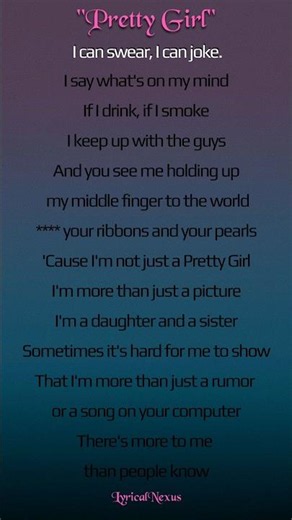 I'm not just a pretty girl! ✨🎶 #PrettyGirl #Shorts #Lyrics #Music