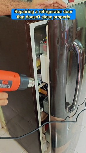 17K views · 57 reactions | Repairing a refrigerator door that doesn't close properly #Refrigerator #repair #repairing #technician | viyofoood | Facebook