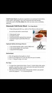 Chili Powder blend using the key ingredients you mentioned: dried chilies, cumin, garlic, and oregano. This is the American-style chili powder, commonly used in Tex-Mex dishes like chili con carne, tacos, enchiladas, and more. | Chef Sanjaya