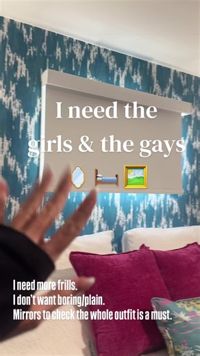 I’m keeping the window treatments, but the windows are like little so a full length curtain is weird right?! Cause a short curtain?!? Girlllll #homedesign #curtainsdesign #thegirlsandthegays #bedroommakeover