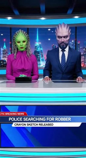Oh no! Aliens are reporting on our funny police sketches now 🤣