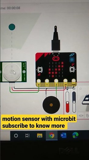 microbit with pir motion sensor I how to make security system using pir motion sensor #shorts
