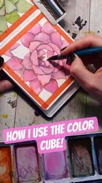 How I use the color cube! - Let's paint a succulent!