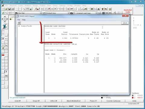 SPACE GASS Buckling Analysis