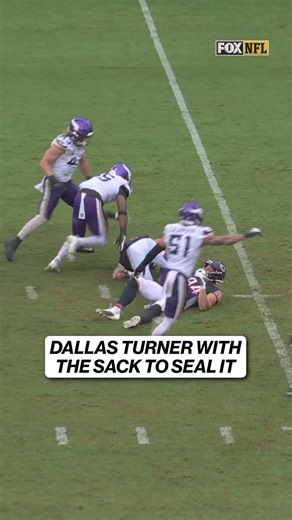 Dallas Turner with the sack to seal the game! #bears #vikings