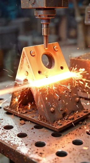 Rusted Steel reinforcement gusset bracket #EcoFriendlyCleaning #LaserTech #laser