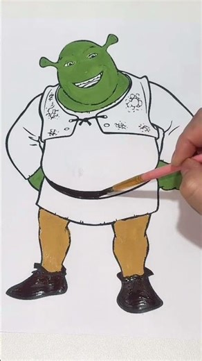 Shrek coloring #art #coloring #drawing #shorts #shrek #painting