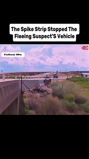 The spike strip stopped the fleeing suspect's vehicle #cops #bodycam #police #copsoftiktok #policeofficer