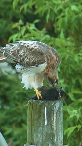 Red Tail Hawk Eating its Prey Wincent rBJGx #bird #nature #wildlife | HAWI Studios