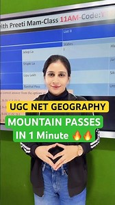 UGC NET GEOGRAPHY MOUNTAIN PASSES #ugcnetadda247 #ugcnetgeography #ugcnetdec2025 #ugcnet