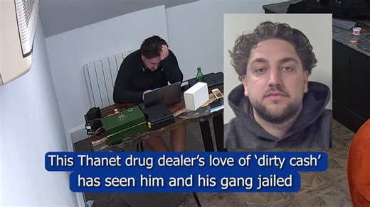 Drug dealer caught on own CCTV singing about 'dirty cash' while handling illicit money