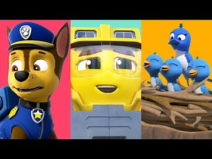 PAW Patrol Runaway Dinosaur + Rusty Rivets & Mighty Express 🦖🐦🚃 | Cartoons for Kids
