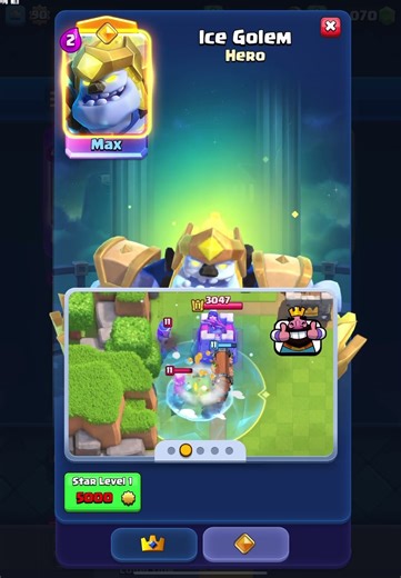 PRÉVIA DO HERÓI DE GELO #clashroyale #shortsviral
