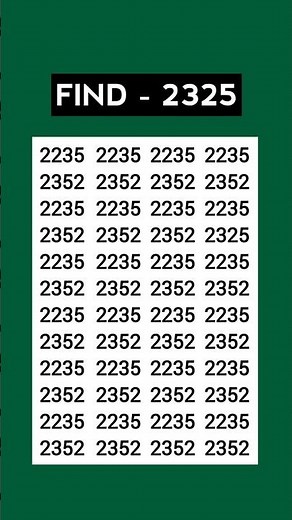 ASMR Eye Test 👁️ | Find 2325 Hidden Fast! | Most Relaxing Focus Challenge #Shorts