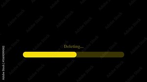 deleting loading bar downloading bar loading screen pixelated progress animation Loading Transfer Download black background. Stock Video