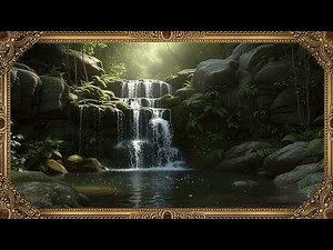 Secluded Rocky Waterfall 8K UHD Art | 8K Ultra Realism | 5 Hours TV Art | Live Nature Frame Full UHD