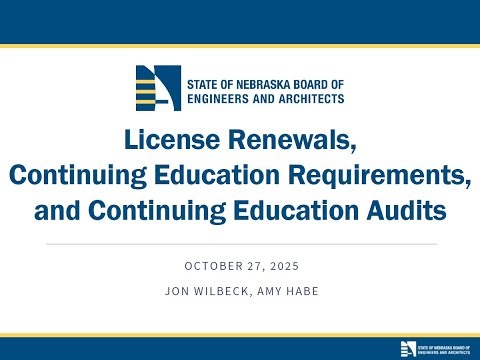 NBEA Lunch and Learn Webinar Series - License Renewals, CE Requirements, and CE Audits