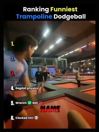 crazy ball in trampoline