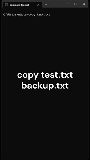 Copy a File in CMD #cmd #commandprompt #windows #windowstips #techtips #beginnertech
