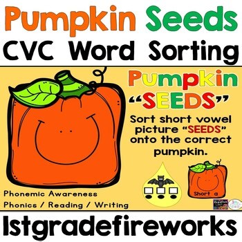 Pumpkin Seeds CVC Sorting–Phonics Word Sort Activity for Short Vowel Practice